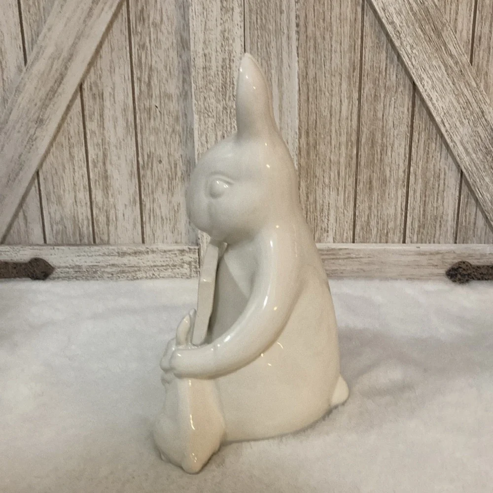 Rae Dunn Happy Easter Rabbit Figurine